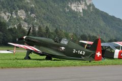 HB-RCF NC194 F+W D-3801 (Morane Saulnier MS.412) Patrouille Historique, colors ex SwAF J-143 Mollis-CH 18/08/2023 Foto: Paolo Stanchina