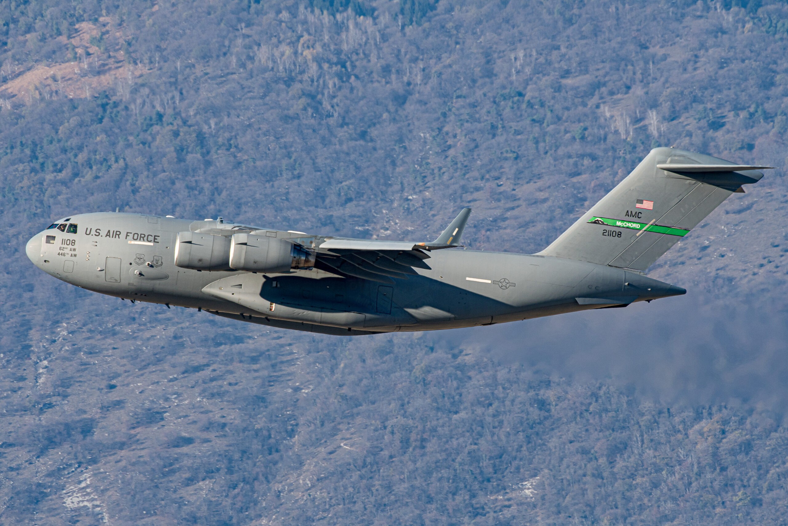 02-1108 C-17A 62nd AW USAF McCHORD-AMC Aeroporto Militare "Pagliano e Gori” - Aviano 23/11/2024 Foto: Graziano Fantin